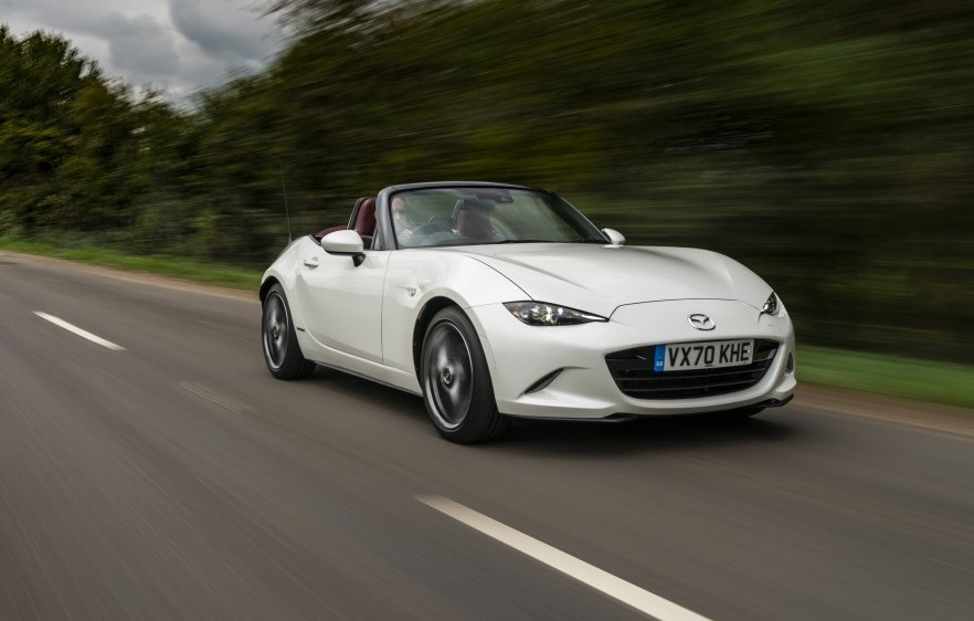 Mazda MX white convertible